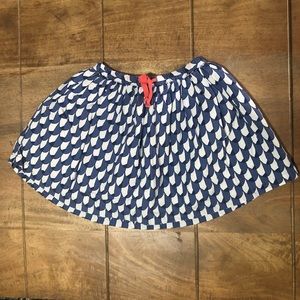 Mini Boden Flare Skirt Blue and White Pattern 2T 3T